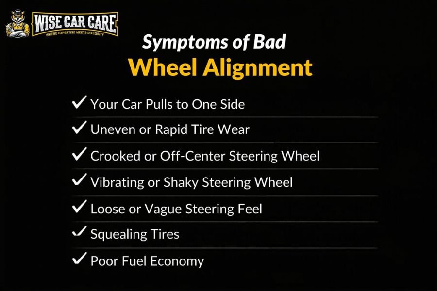symptoms of bad wheel alignment