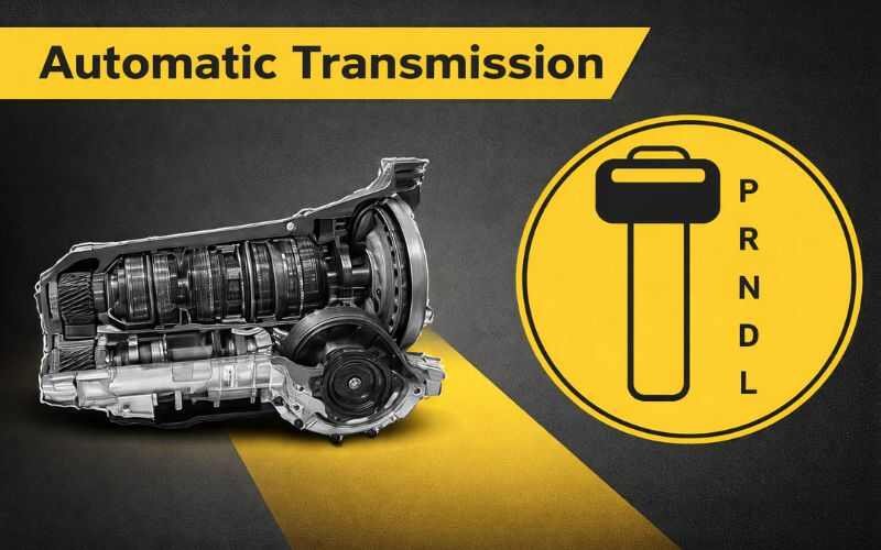 Automatic transmission gear selector with paddle shifters