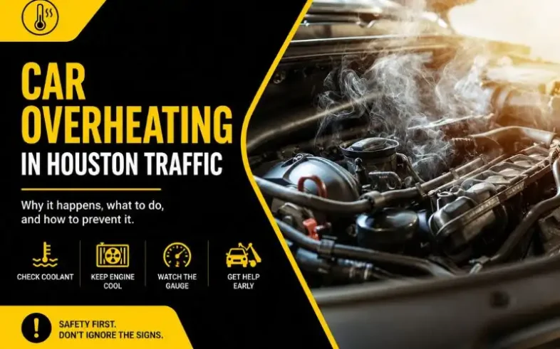 Car Overheating in Houston Traffic