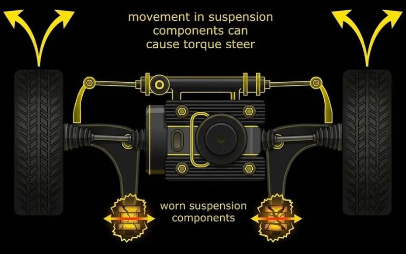Torque steer causes